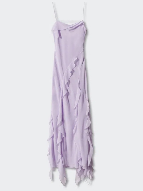 Mango Dresses & Skirts - Mango Lavender Ruffle Slip Gown